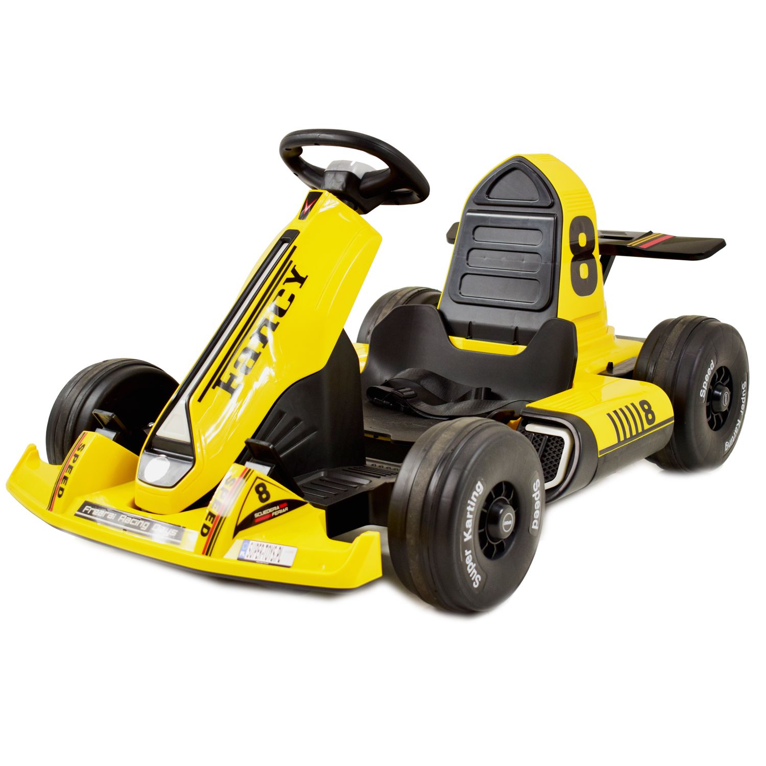 SZYBKI GOKART FANCY NA AKUMULATOR 12V, REGULOWANA - ROZSUWANA RAMA, SUPER ZABAWABDQ-8 - obrazek 5