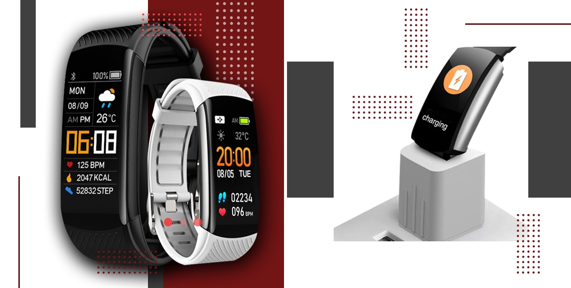 Smartwatch GIEWONT Czarno Biały 2 Paski GW200-2 - obrazek 4