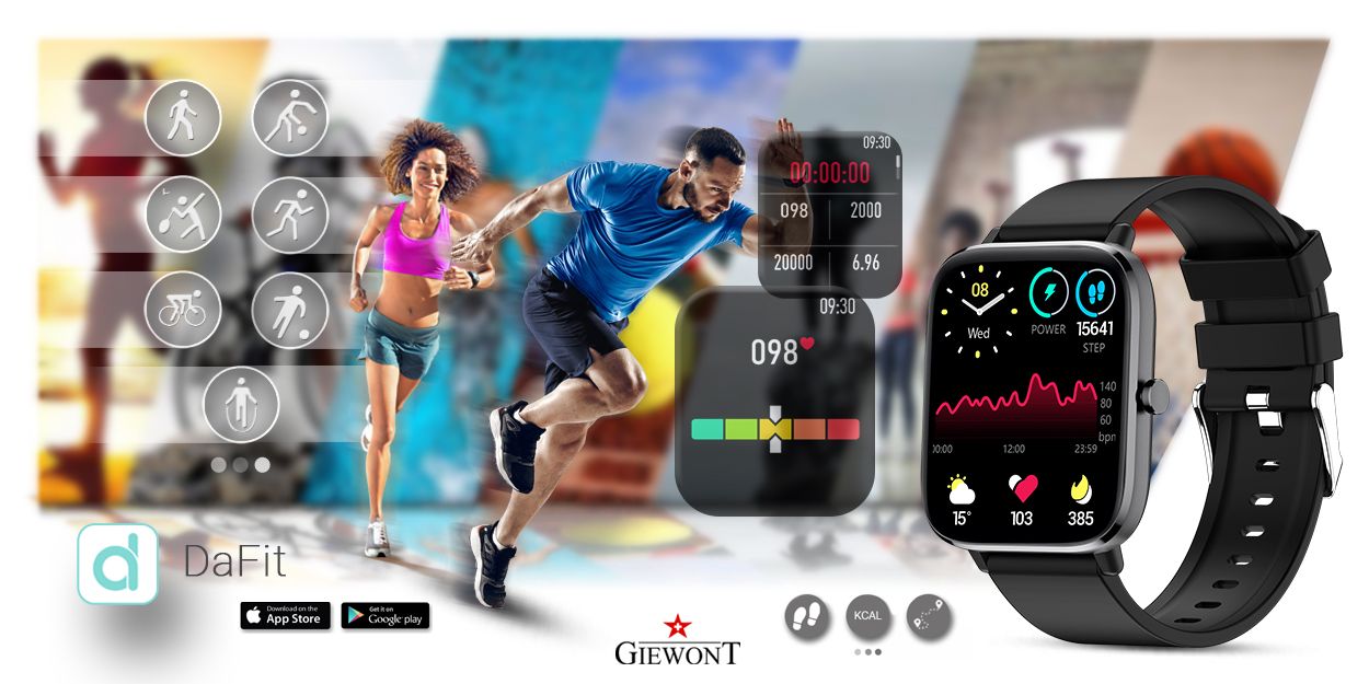 Smartwatch Giewont Czarny GW230-2 - obrazek 5