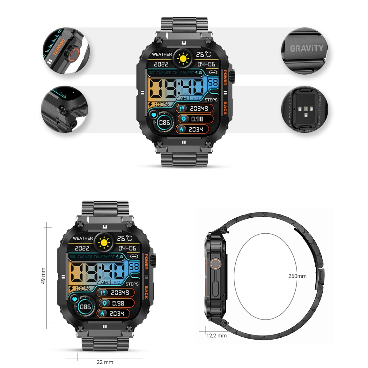 Smartwatch Gravity GT6-2 - obrazek 8