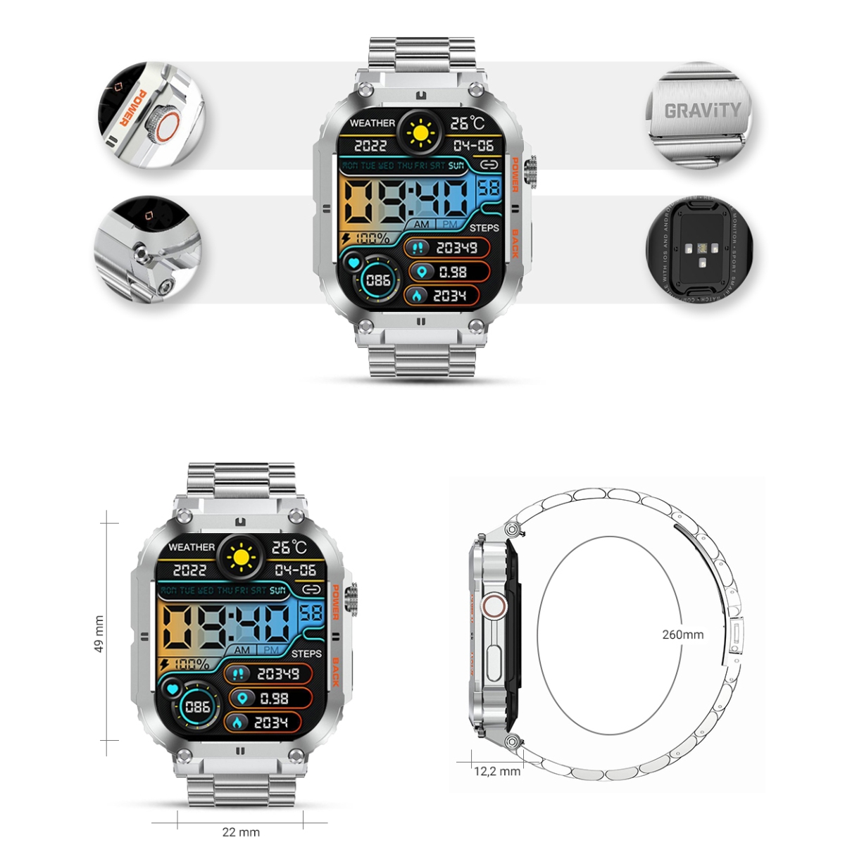 Smartwatch Gravity GT6-7 - obrazek 8