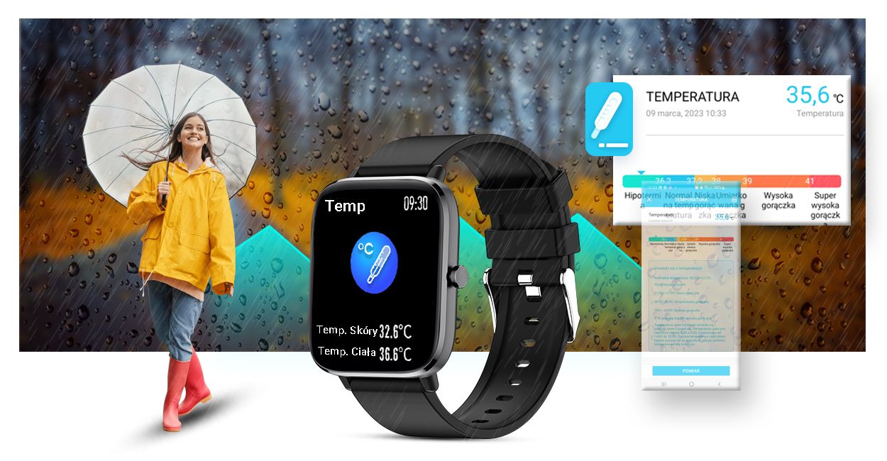 Smartwatch Giewont Czarny GW230-2 - obrazek 7