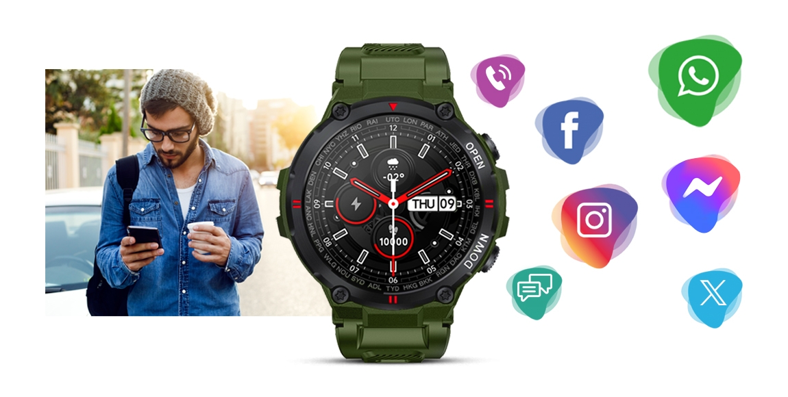 Smartwatch GIEWONT Zielony GW430-3 - obrazek 5
