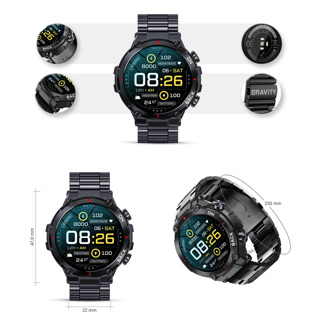 Smartwatch Gravity GT8-2 - obrazek 7