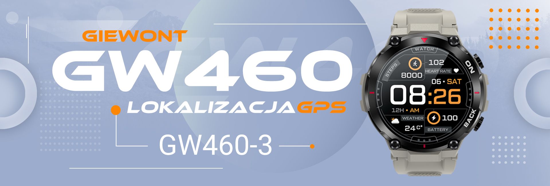 Smartwatch GIEWONT Pionier GPS GW460-3 - Light Stone - obrazek 3