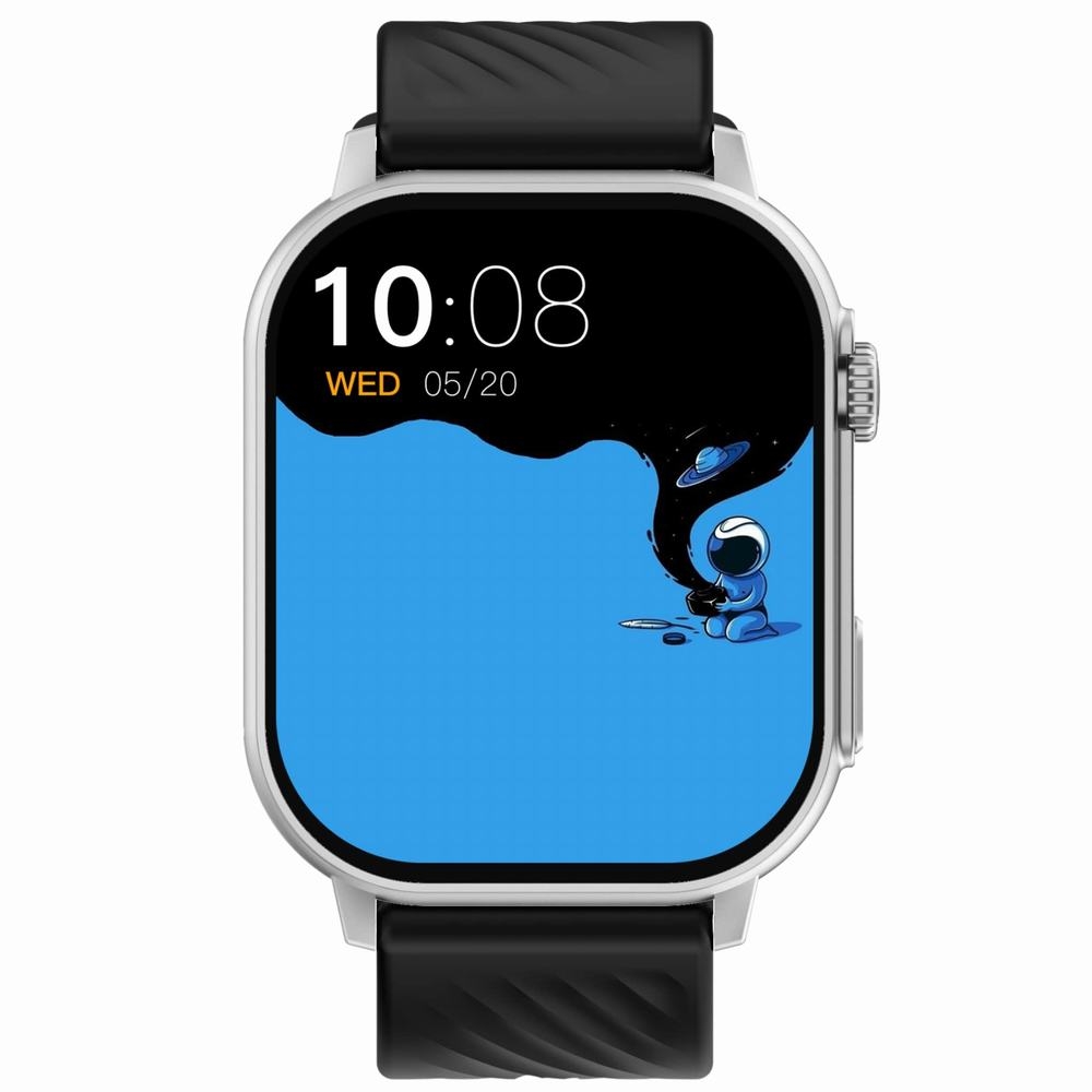 Smartwatch Gravity GT15-9 Czarny Pasek Silikonowy + Srebrna Bransoleta - obrazek 4