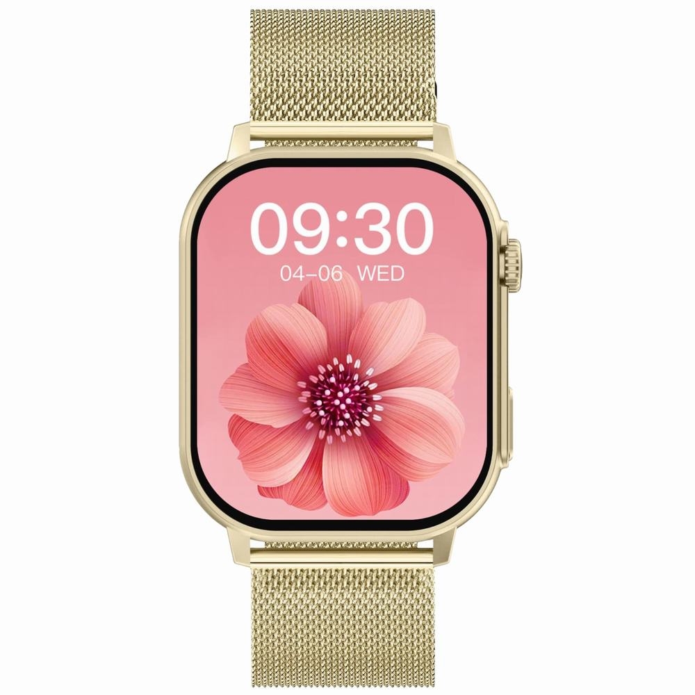 Smartwatch Damski GRAVITY GT15-10 Biały Pasek Silikonowy + Złota Bransoleta - obrazek 4
