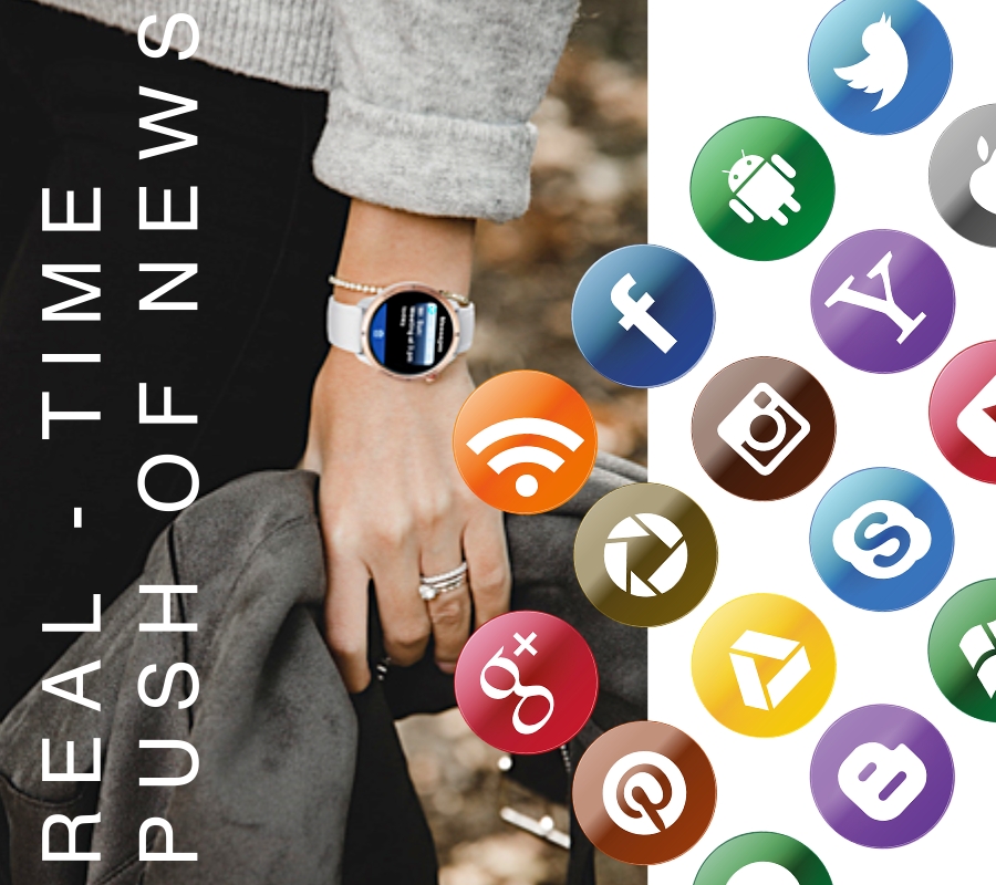 Smartwatch Męski RUBICON RNCF14 Black SMARUB250 - obrazek 4