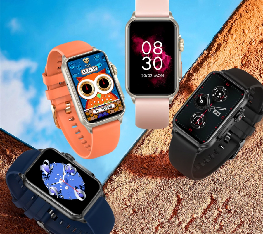 Smartwatch Damski RUBICON RNCF06 Black/Dark Blue SMARUB220 - obrazek 4
