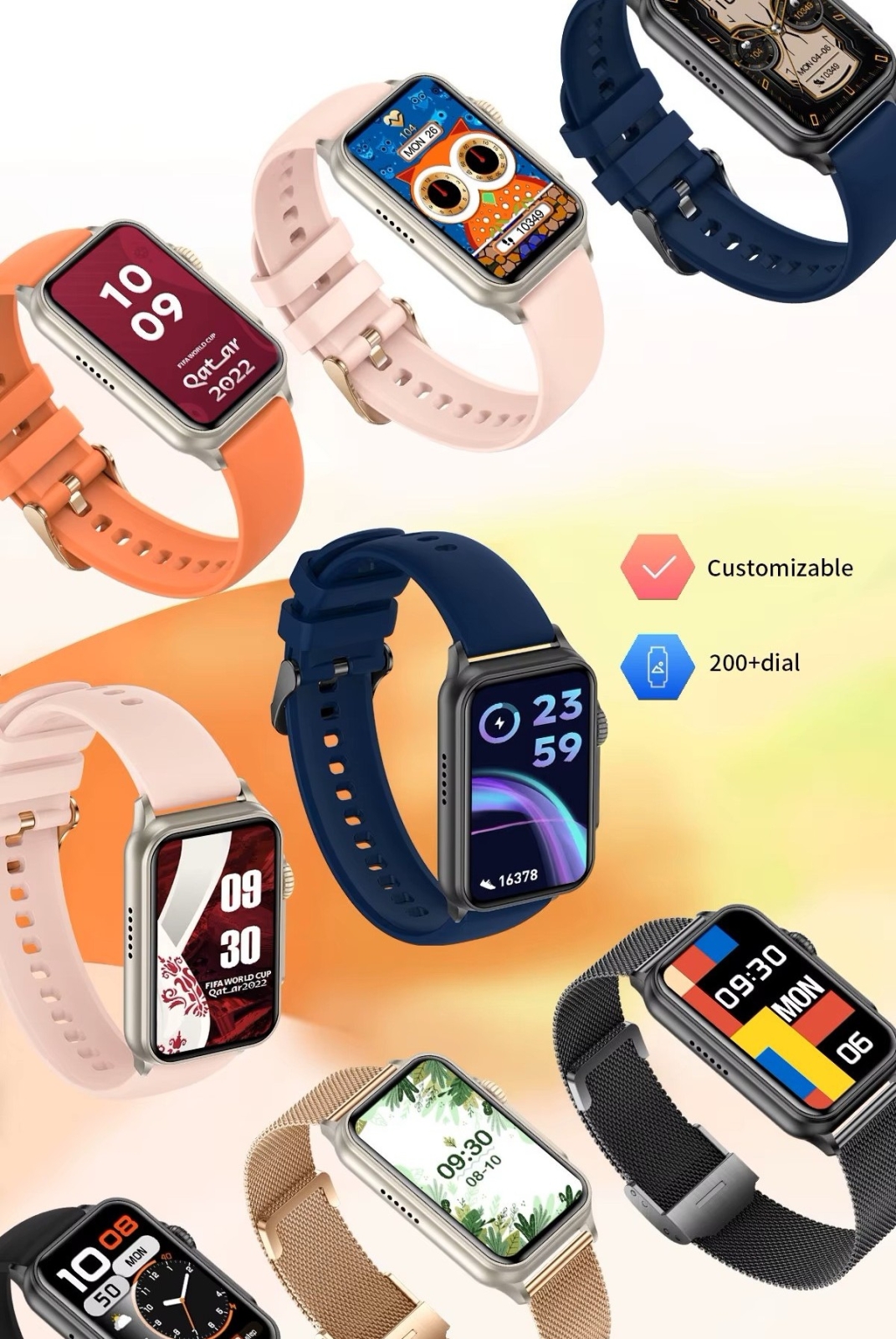 Smartwatch Damski RUBICON RNCF06 Black SMARUB215 - obrazek 4