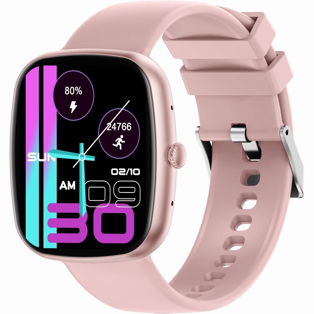 Smartwatch Damski GRAVITY GT18-1 Różowy Pasek Silikonowy + Czarny Pasek - obrazek 4