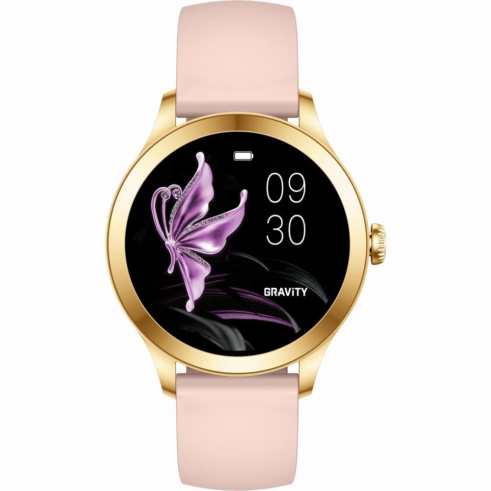 Smartwatch Gravity Różowo Złoty 2 Paski GT25-1 PRO - obrazek 4