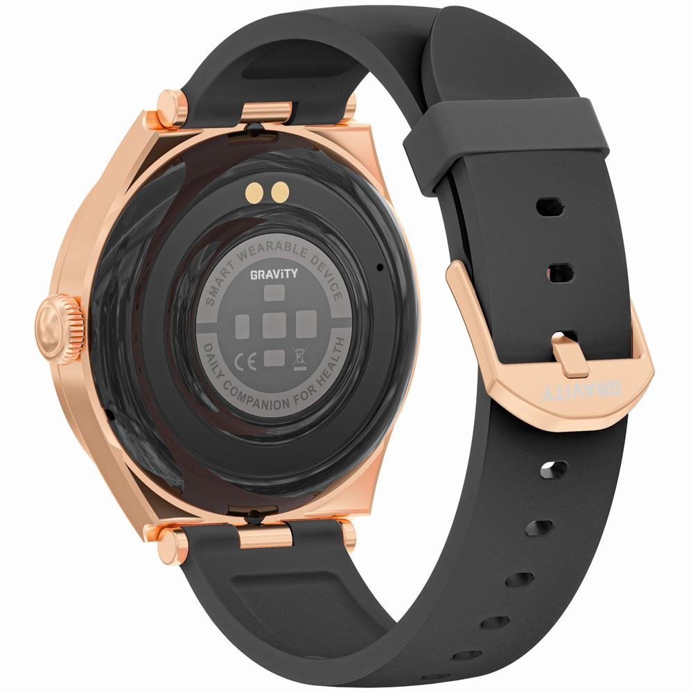 Smartwatch Gravity Różowe Złoto Czarny GT25-3 - obrazek 4