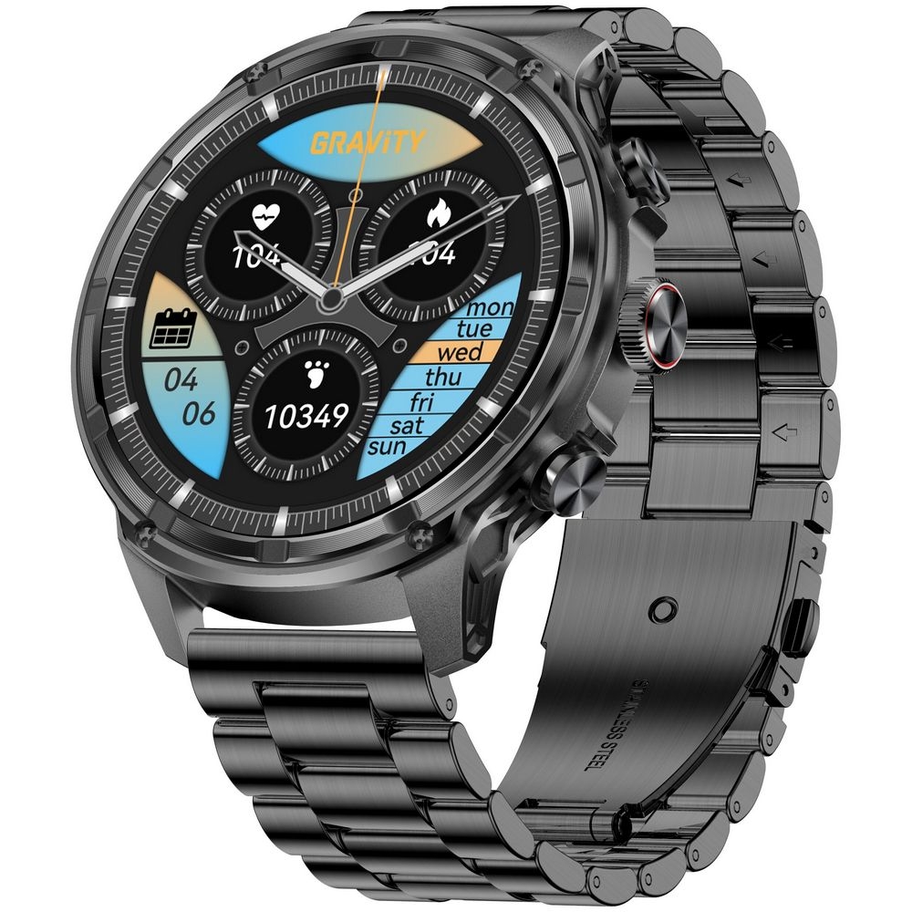 Smartwatch Gravity Czarny Pasek + Bransoleta GT41-2 - obrazek 4