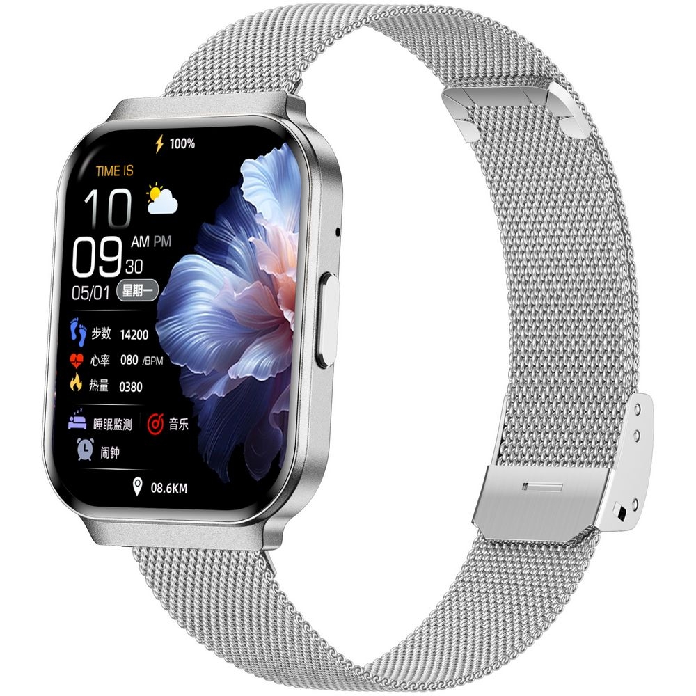 Smartwatch Gravity Srebrny Pasek + Bransoleta GT44-4 - obrazek 4