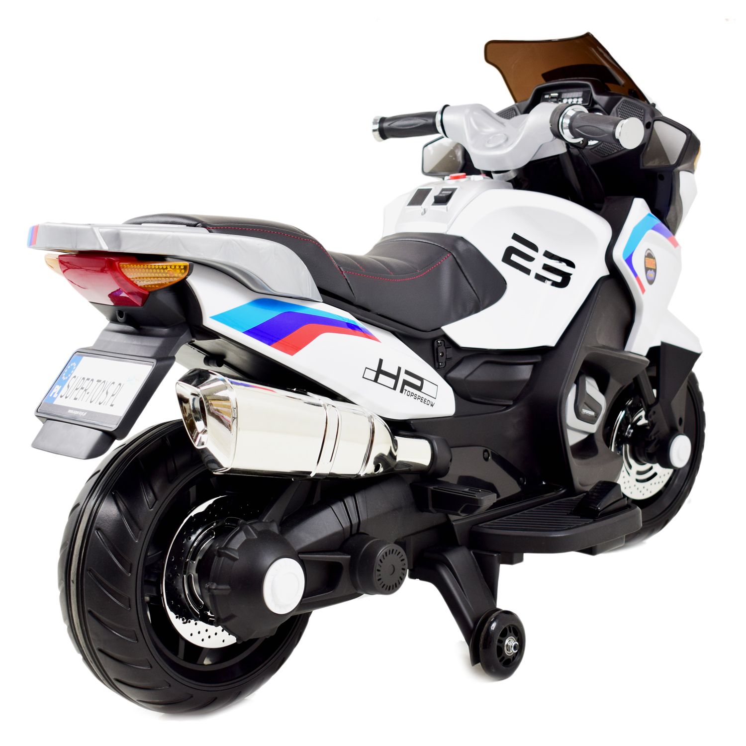 MEGA MOTOR Z GAZEM W RĄCZCE, HAMULCEM, KOŁA EVA/XMX609 - obrazek 4