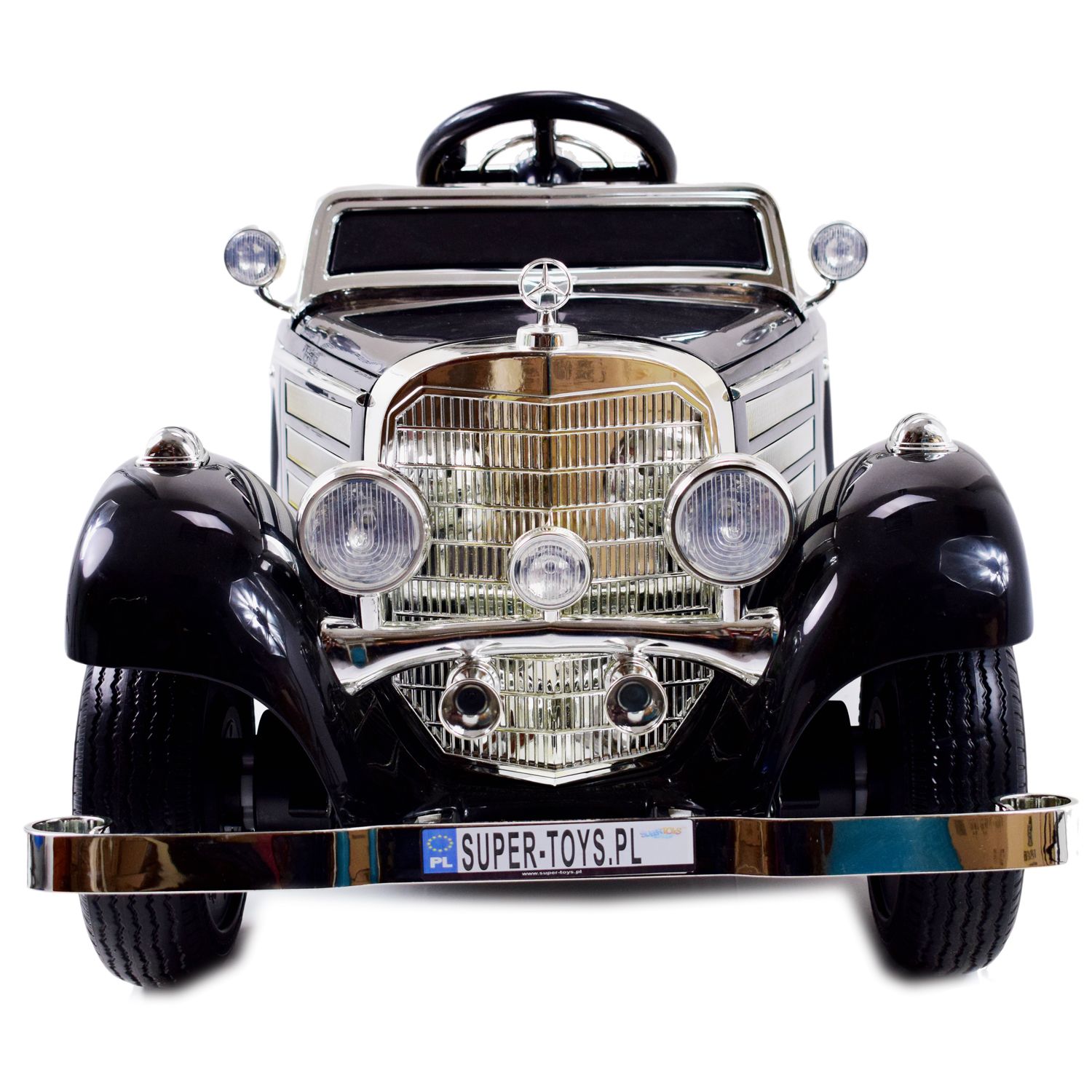 MERCEDES RETRO TYP 540K DLA DZIECKA I DLA RODZICA, MIĘKKIE KOŁA EVA, MIĘKKIE SIEDZENIE, FULL OPCJA/A200 - obrazek 12