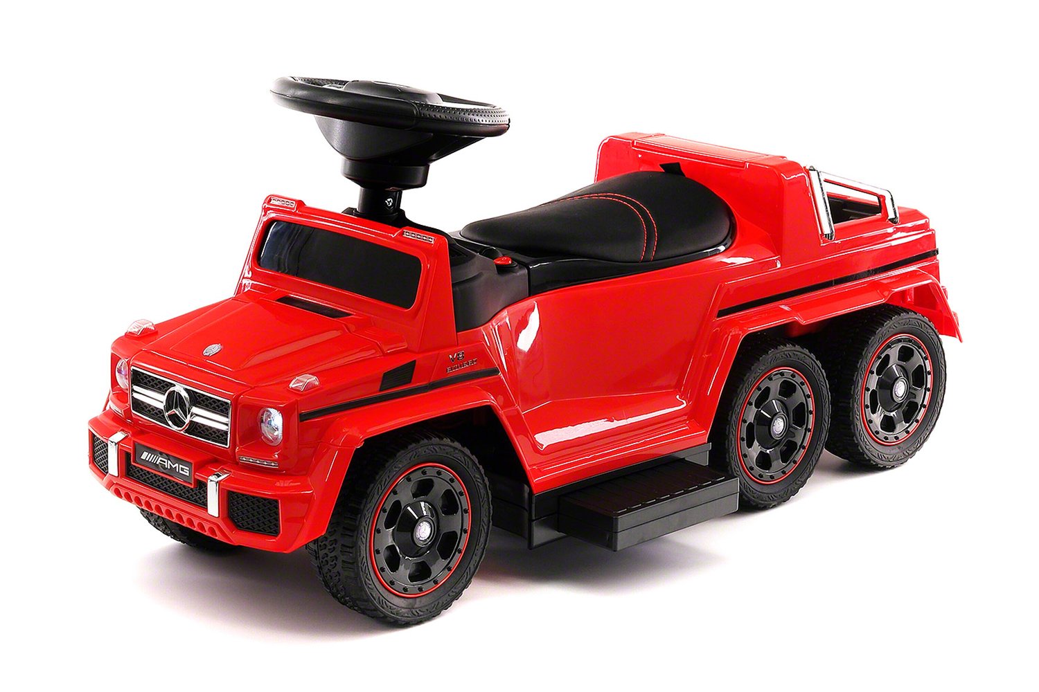 JEŹDZIK NA AKUMULATOR, PCHACZ, ODPYCHACZ MERCEDES G 63 AMG 6X6, MIĘKKIE KOŁA DASZEK , STEROWANIE RĄCZKĄ/1838 LONG - obrazek 6