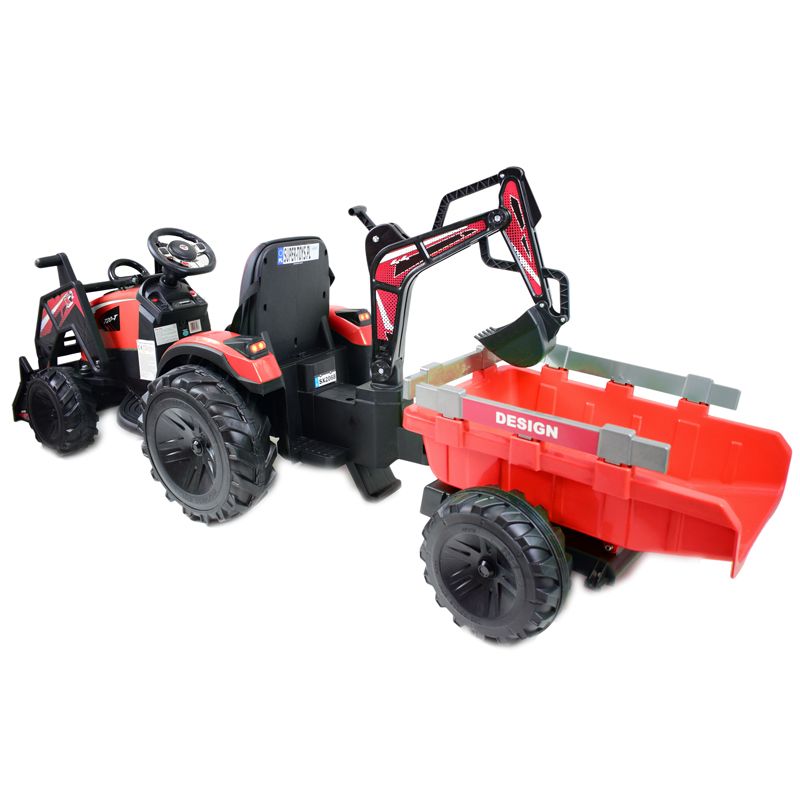 MEGA TRAKTOR Z ŁADOWARKĄ,KOPARKĄ, PRZYCZEPĄ SUPER-MOC OLBRZYMI/2068-12V - obrazek 7