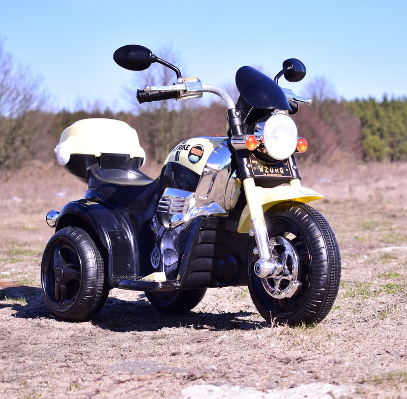 MOTOR CHOPPER STRIKE Z KUFERKIEM, KOGUTEM I POLICYJNYMI DŹWIĘKAMI/TR1508B - obrazek 16