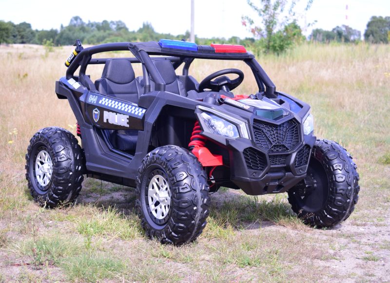 MEGA BUGGY UTV POLICJA TURBO R FOX DLA 2 DZIECI 4X200 W, 24V, SUPER MOC, WSPOMAGANIE/XB2118 - obrazek 6