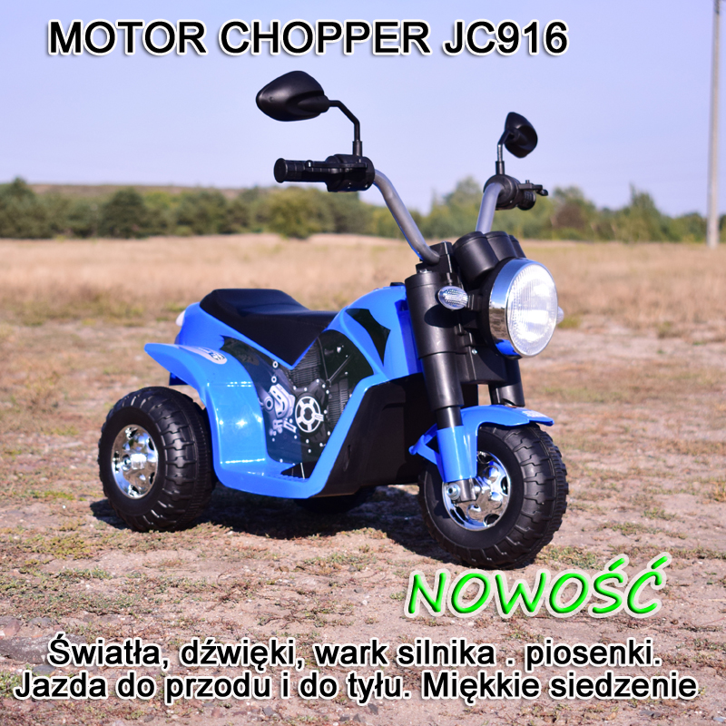 MOTOR CHOPPER - PIERWSZY MOTOREK DLA DZIECKA, MIĘKKIE SIEDZENIE/JC916 - obrazek 19