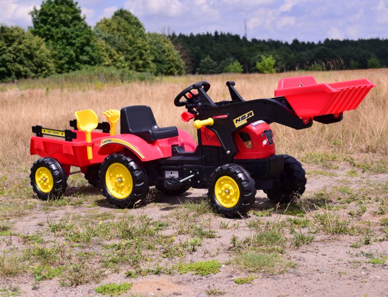 TRAKTOR NA PEDAŁY Z PRZYCZEPĄ I ŁYŻKĄ /TR3005 - obrazek 6