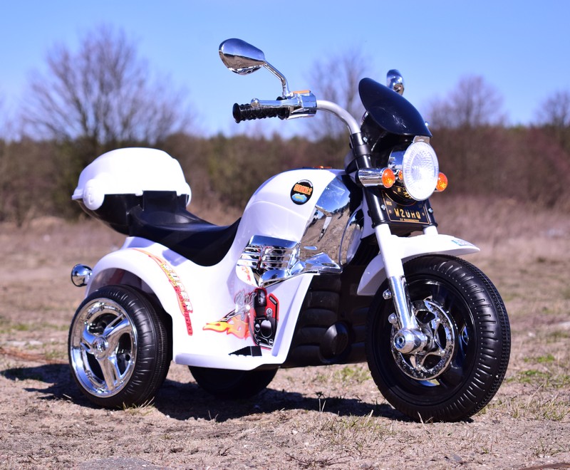 MOTOR CHOPPER STRIKE Z KUFERKIEM, KOGUTEM I POLICYJNYMI DŹWIĘKAMI/TR1508B - obrazek 2