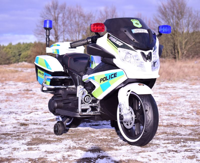 MEGA MOTOR POLICYJNY NA AKUMULATOR, KOGUT, MEGAFON, MOC/BEJ8188 - obrazek 7