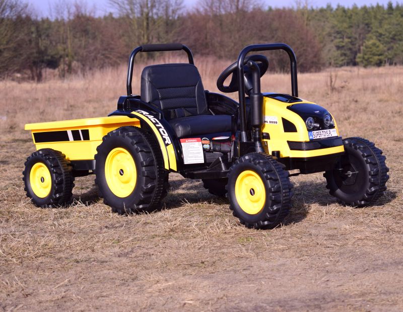 MEGA TRAKTOR Z PRZYCZEPĄ. MIĘKKIE SIEDZENIE, KOŁA EVA,PILOT, RADIO FM/HL388 - obrazek 9