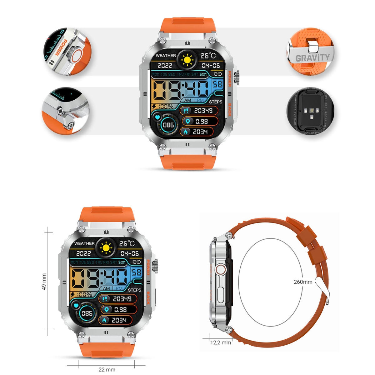 Smartwatch Gravity GT6-4 - obrazek 8