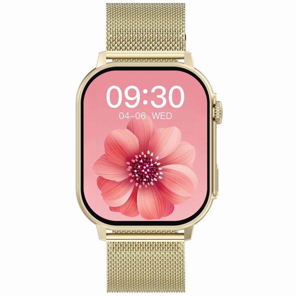 Smartwatch Gravity GT15-6 Czarny Pasek Silikonowy + Złota Bransoleta - obrazek 4