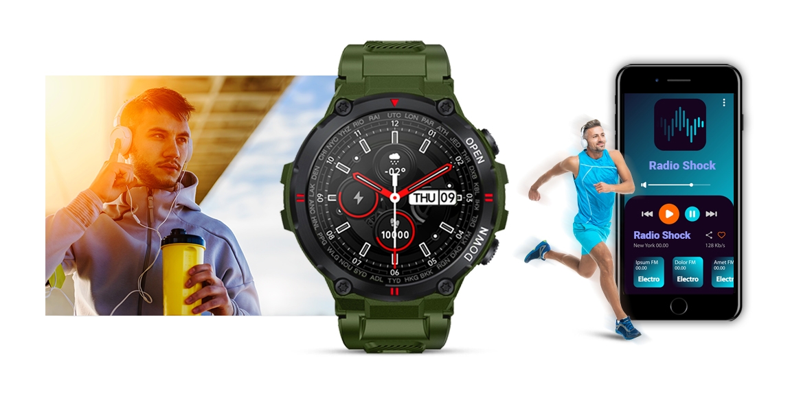 Smartwatch GIEWONT Zielony GW430-3 - obrazek 7
