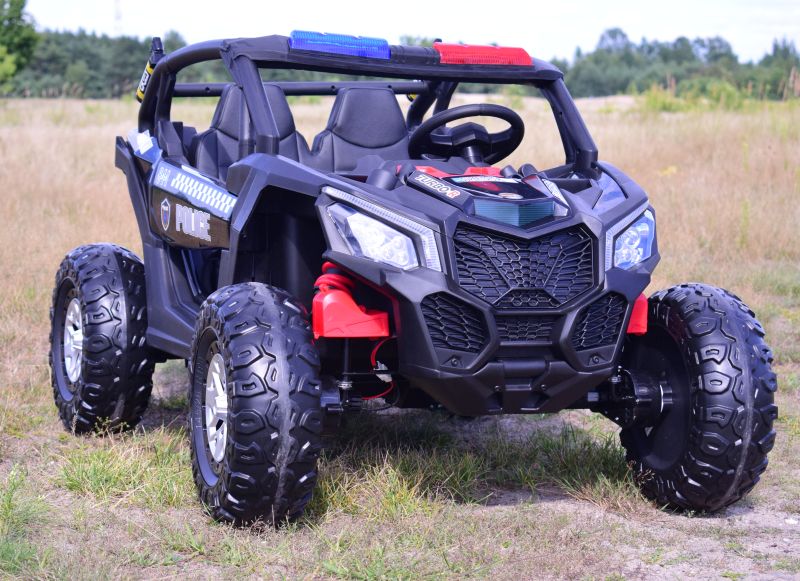 MEGA BUGGY UTV POLICJA TURBO R FOX DLA 2 DZIECI 4X200 W, 24V, SUPER MOC, WSPOMAGANIE/XB2118 - obrazek 7