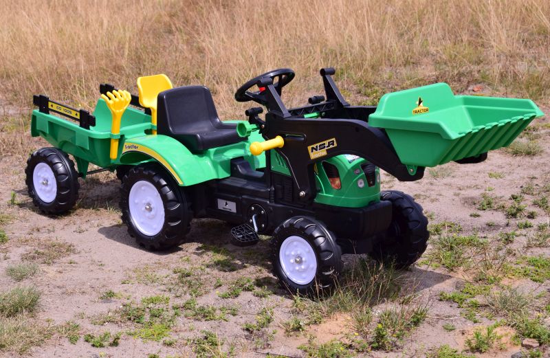 TRAKTOR NA PEDAŁY Z PRZYCZEPĄ I ŁYŻKĄ/TR3005 - obrazek 2