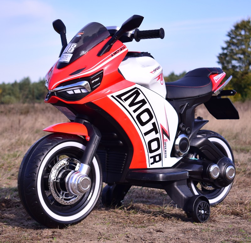 DUŻY MOTOR ŚCIGACZ STRONG 2 EXCLUSIVE, ŚWIECĄCE KOŁA, 2 KOŁOWY/HT6188-2 - obrazek 7