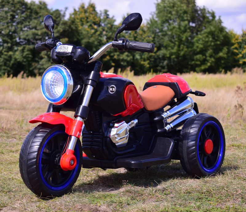 MOTOR 3 KOŁOWY KS - 2 SILNIKI, ŚWIECĄCE KOŁA, MIĘKKIE SIEDZENIE, GAZ W MANETCE/5189 - obrazek 8