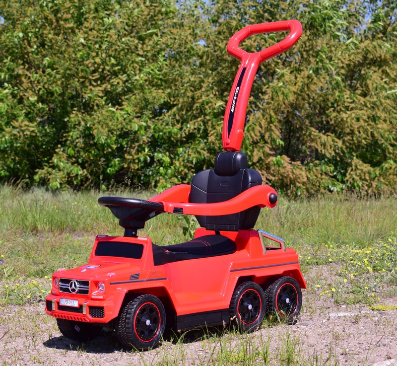 JEŹDZIK NA AKUMULATOR, PCHACZ, ODPYCHACZ MERCEDES G 63 AMG 6X6, MIĘKKIE KOŁA DASZEK , STEROWANIE RĄCZKĄ/1838 LONG - obrazek 3