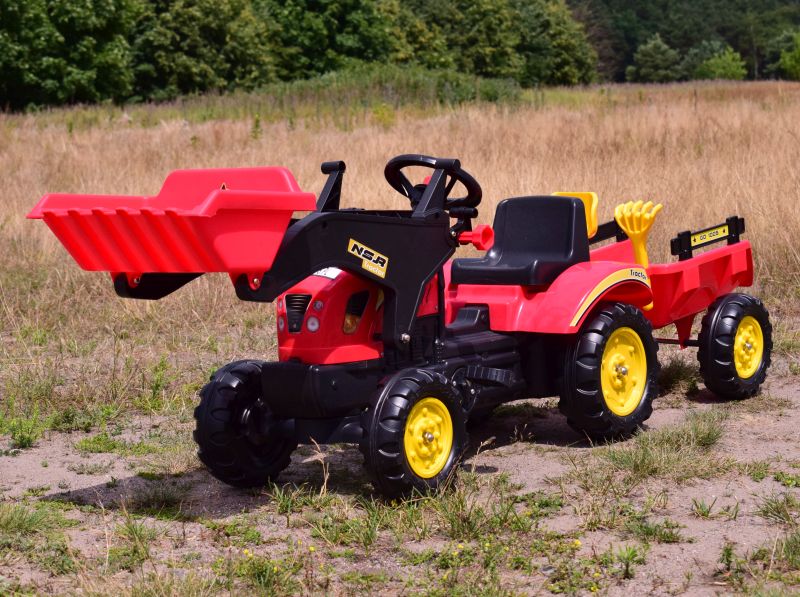 TRAKTOR NA PEDAŁY Z PRZYCZEPĄ I ŁYŻKĄ /TR3005 - obrazek 7