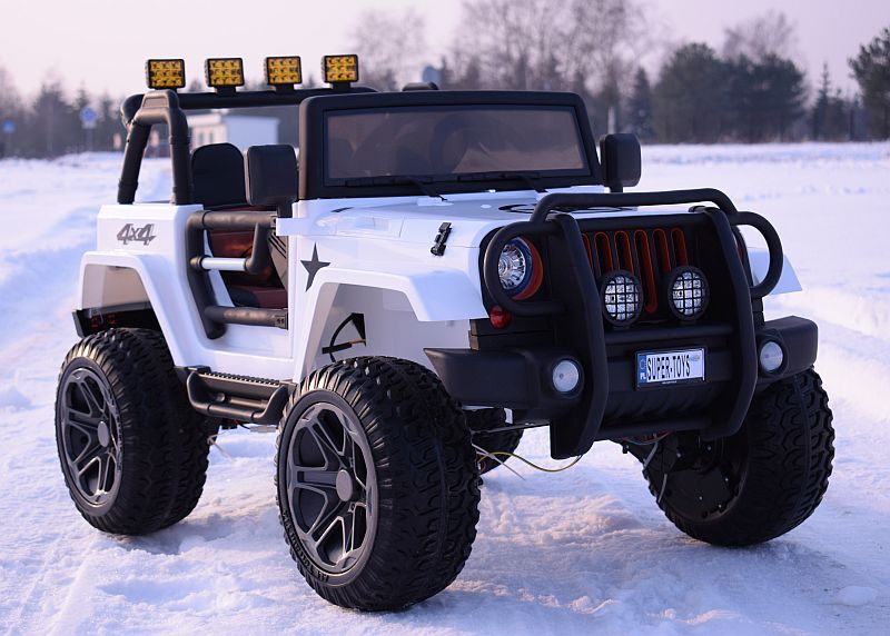 MEGA JEEP 4X4 Z REDUKTOREM NAPĘDU EXCLUSIVE 24 V, 480 WAT, WOLNY START,MIĘKKIE KOŁA /WXE1688-24V - obrazek 4