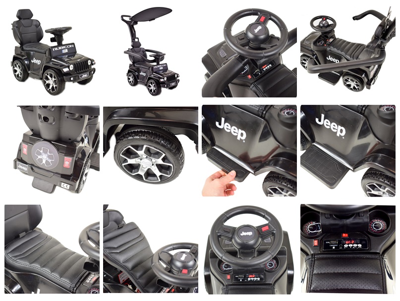 JEŹDZIK, PCHACZ, ODPYCHACZ, POJAZD NA AKUMULATOR- JEEP RUBICON,DASZEK ,DŹWIĘKI/DKP03HV - obrazek 7