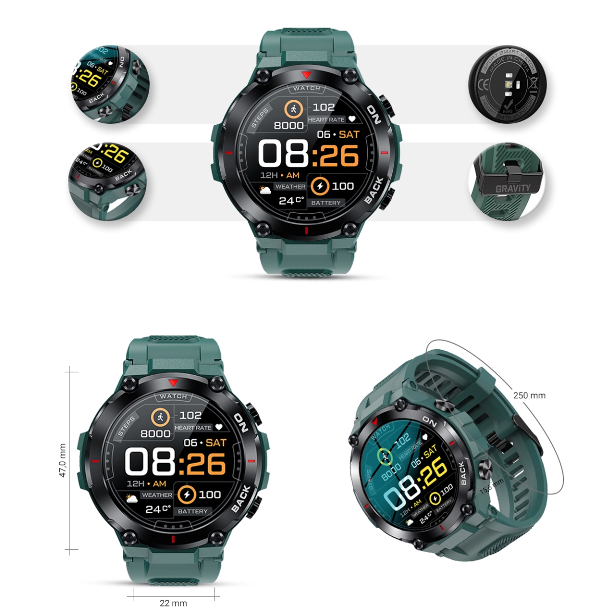 Smartwatch Gravity GT8-3 - obrazek 7