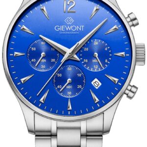 Zegarek Męski Giewont Chronograph Sapphire Srebrno Niebieski GW6310-B3