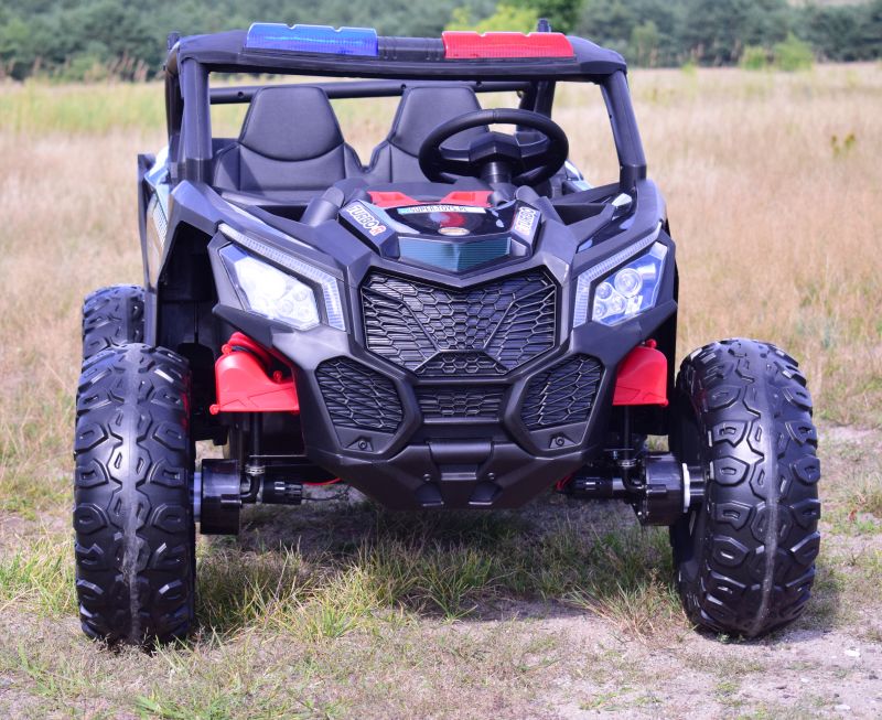 MEGA BUGGY UTV POLICJA TURBO R FOX DLA 2 DZIECI 4X200 W, 24V, SUPER MOC, WSPOMAGANIE/XB2118 - obrazek 8