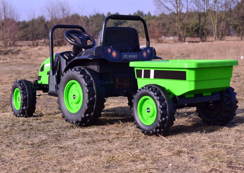MEGA TRAKTOR Z PRZYCZEPĄ. MIĘKKIE SIEDZENIE, KOŁA EVA,PILOT, RADIO FM/HL388 - obrazek 4