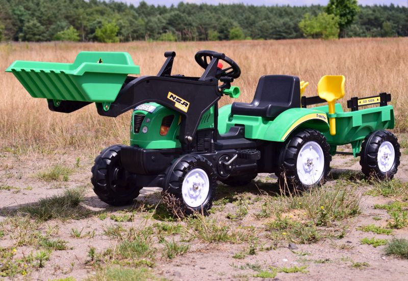 TRAKTOR NA PEDAŁY Z PRZYCZEPĄ I ŁYŻKĄ/TR3005 - obrazek 3