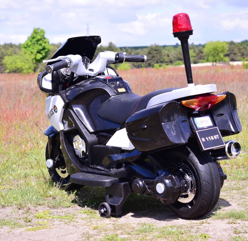 NAJWIĘKSZY SUPER SZYBKI MOTOR ŚCIGACZ POLICYJNY 118, MIĘKKIE KOŁA, MIĘKKIE SIEDZENIE, GAZ W RĄCZCE, HAMULEC /HZB118 - obrazek 6