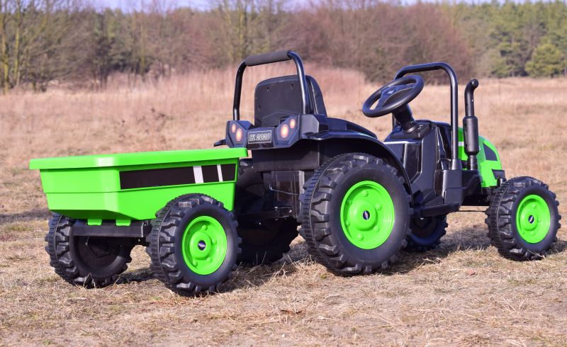 MEGA TRAKTOR Z PRZYCZEPĄ. MIĘKKIE SIEDZENIE, KOŁA EVA,PILOT, RADIO FM/HL388 - obrazek 5