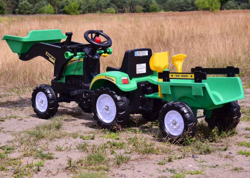 TRAKTOR NA PEDAŁY Z PRZYCZEPĄ I ŁYŻKĄ/TR3005 - obrazek 4