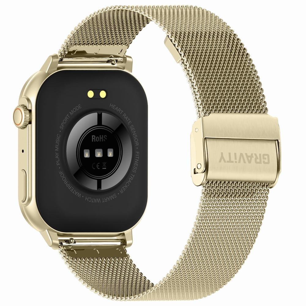 Smartwatch Gravity GT15-6 Czarny Pasek Silikonowy + Złota Bransoleta - obrazek 7